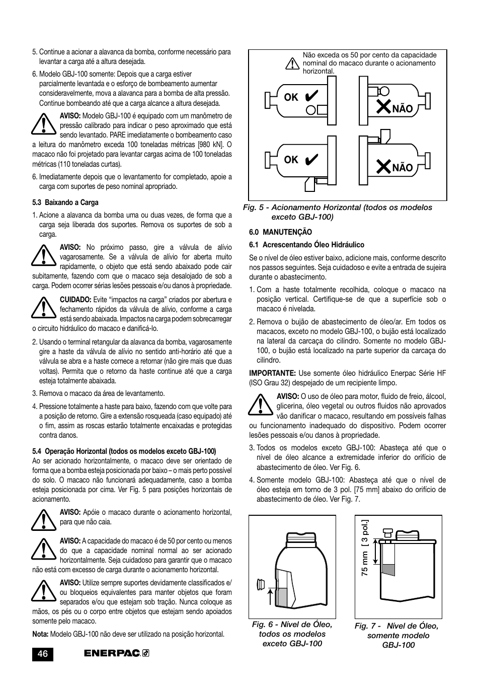 Ok não nгo | Enerpac GBJ-Series User Manual | Page 46 / 88