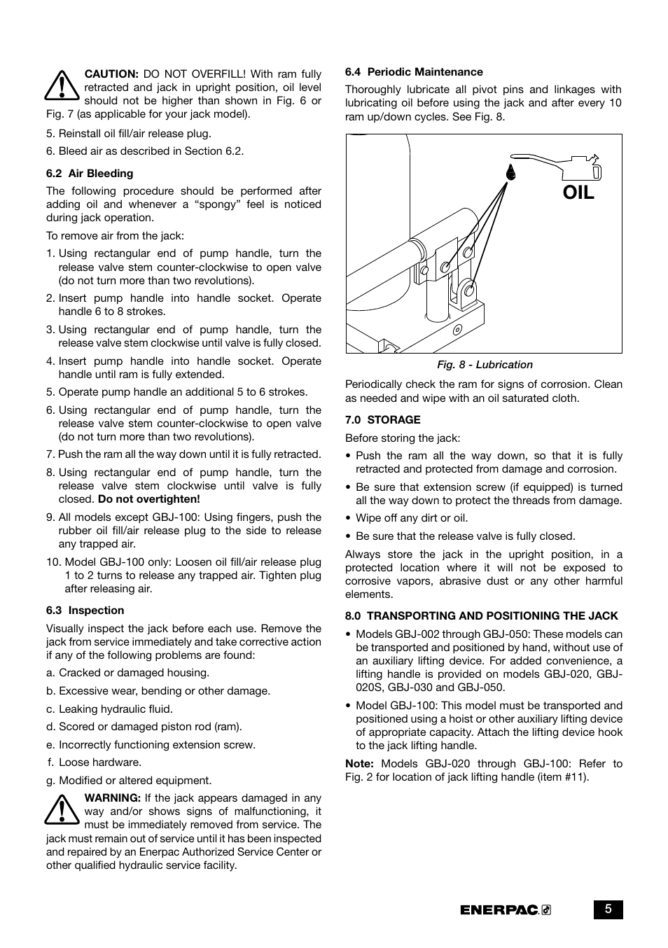 Enerpac GBJ-Series User Manual | Page 5 / 88