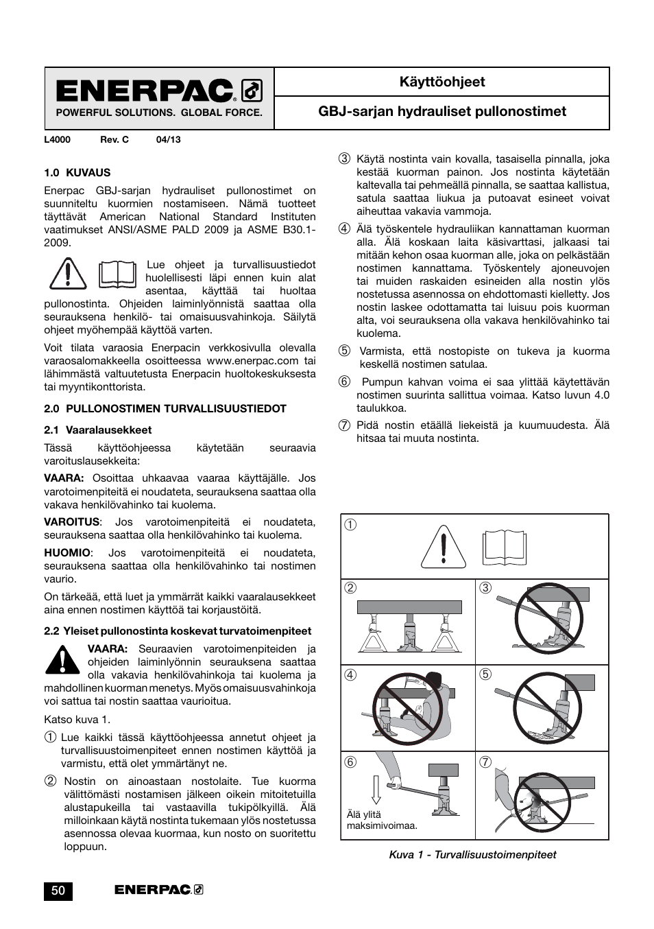 Enerpac GBJ-Series User Manual | Page 50 / 88