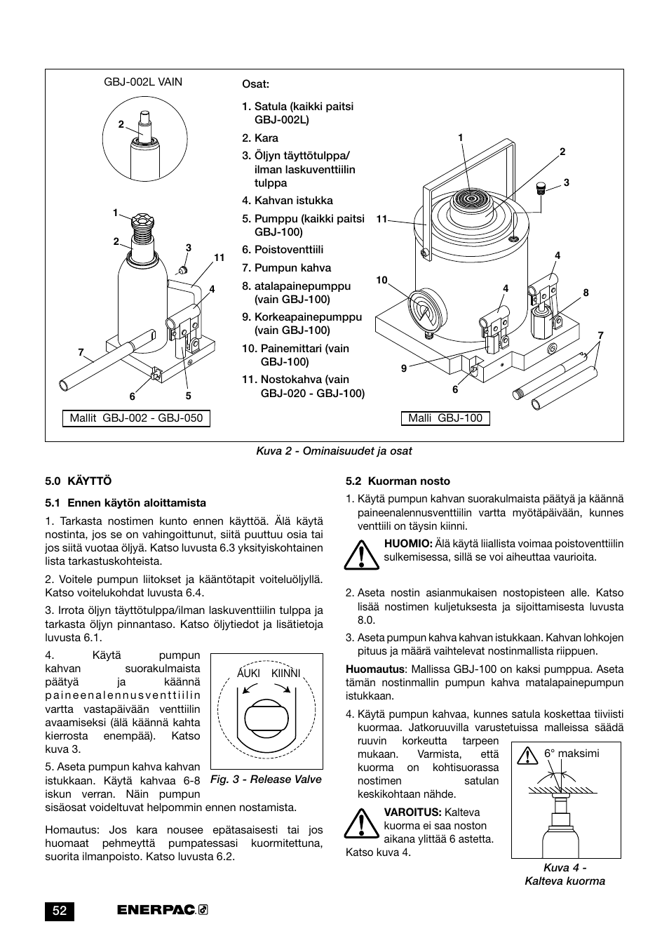 Enerpac GBJ-Series User Manual | Page 52 / 88