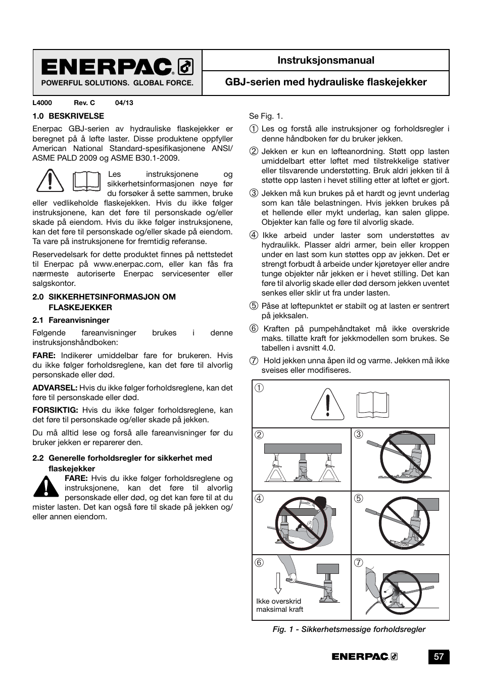 Enerpac GBJ-Series User Manual | Page 57 / 88