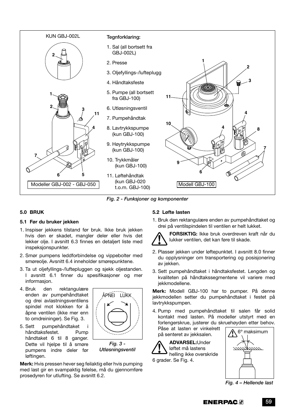 Enerpac GBJ-Series User Manual | Page 59 / 88