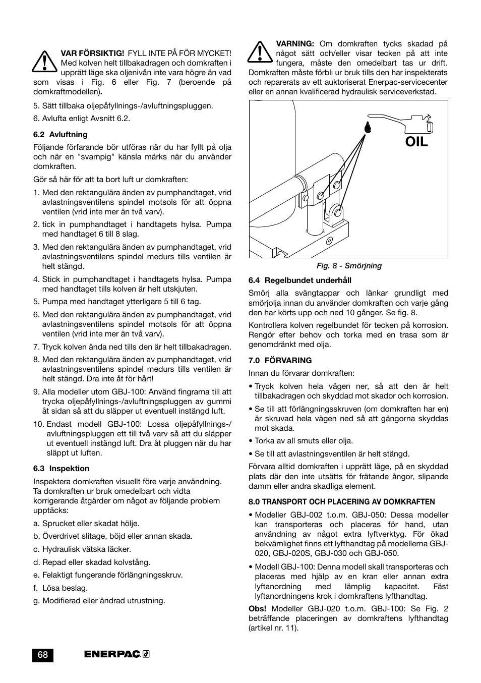 Enerpac GBJ-Series User Manual | Page 68 / 88