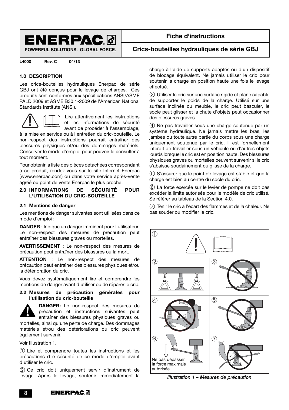 Enerpac GBJ-Series User Manual | Page 8 / 88