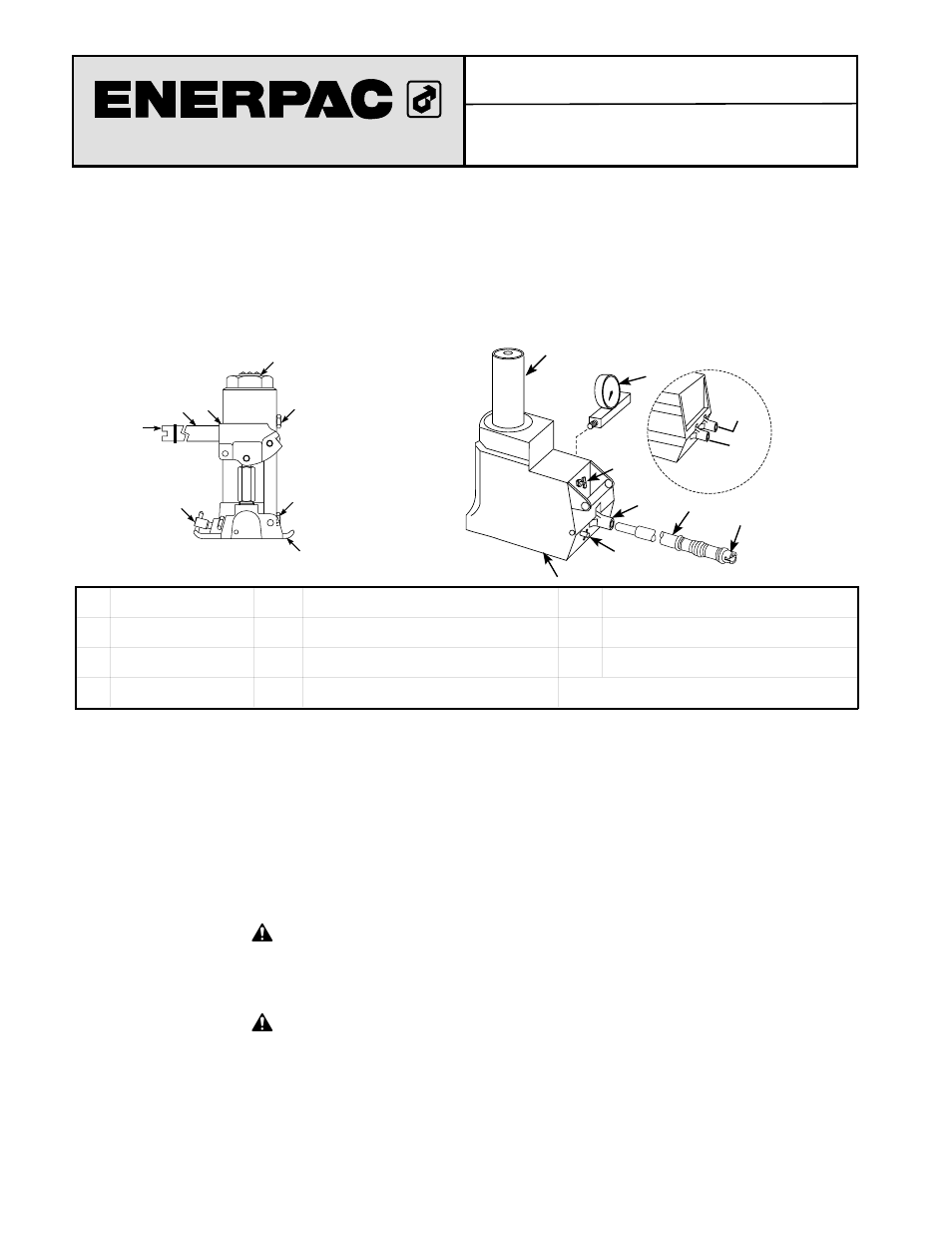 Hoja de instrucciones, Gatos hidráulicos de acero de calidad jh, A unit of applied power inc | Enerpac JH-Series User Manual | Page 16 / 32