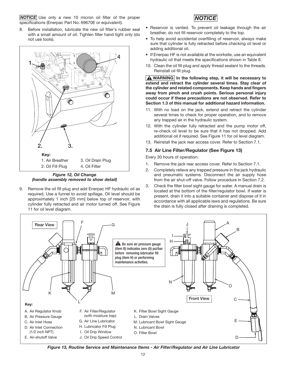 Notice | Enerpac PL200-Series User Manual | Page 12 / 76