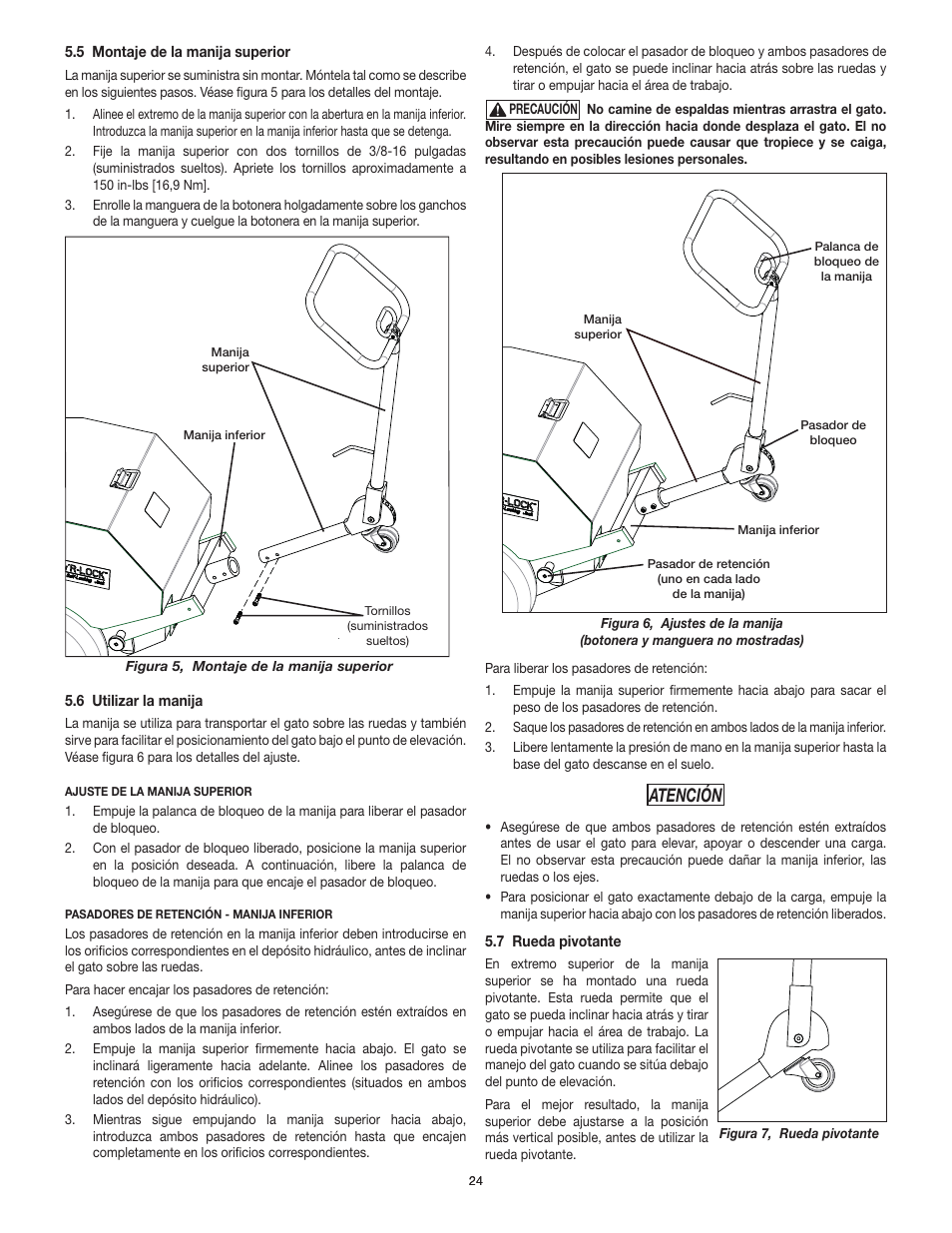 Atención | Enerpac PL200-Series User Manual | Page 24 / 76