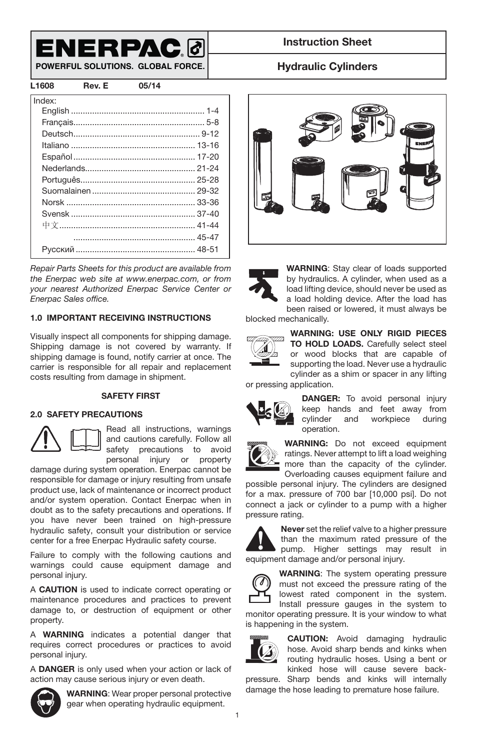 Enerpac RSM-Series User Manual | 52 pages