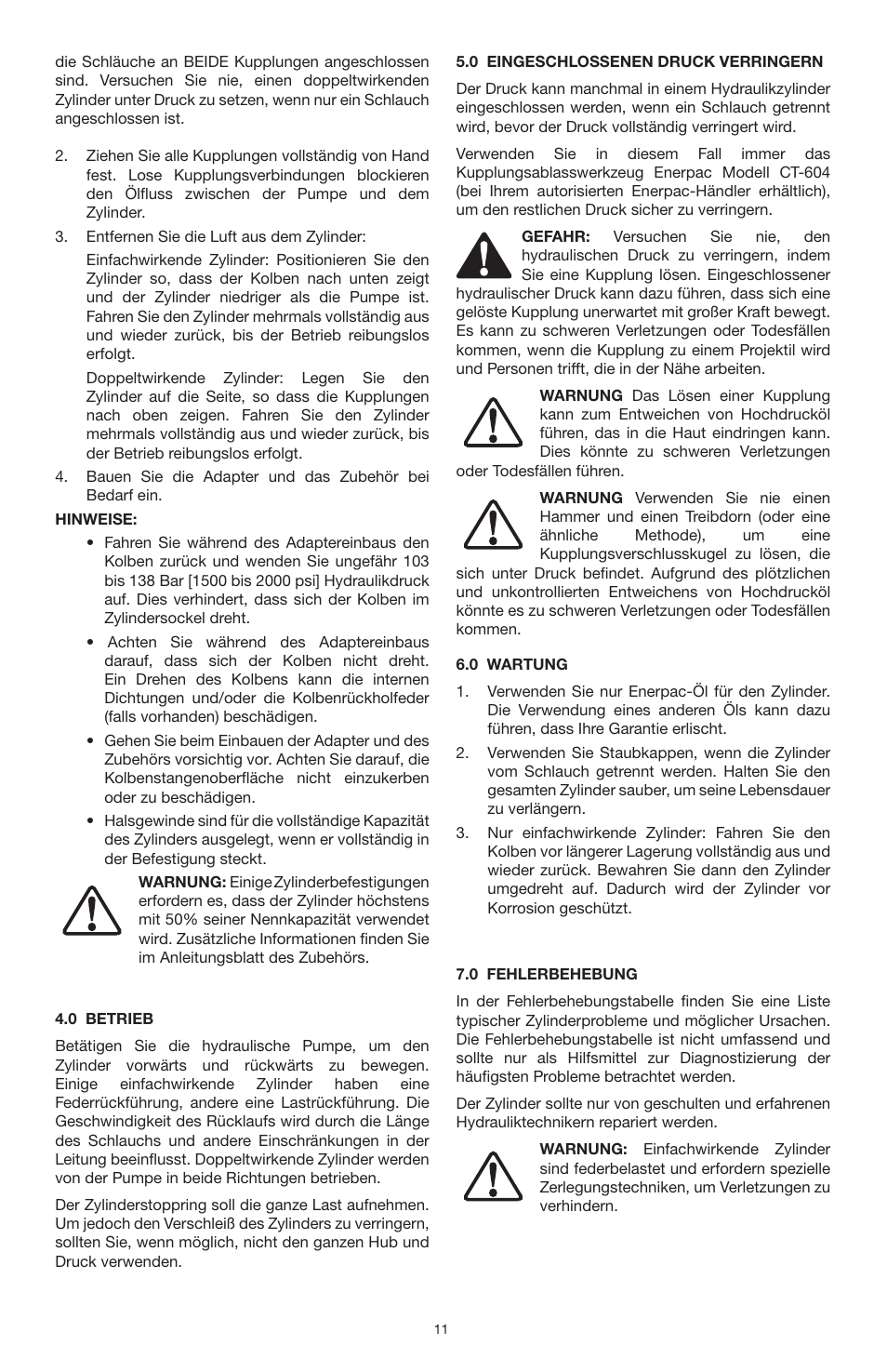 Enerpac RSM-Series User Manual | Page 11 / 52