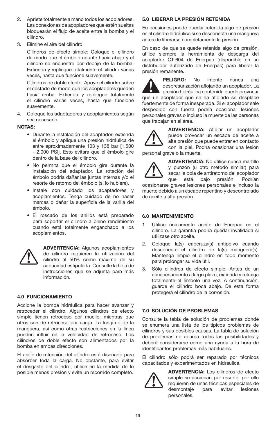 Enerpac RSM-Series User Manual | Page 19 / 52