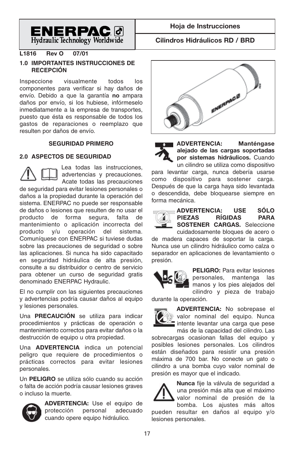 Enerpac BRD-Series User Manual | Page 17 / 32