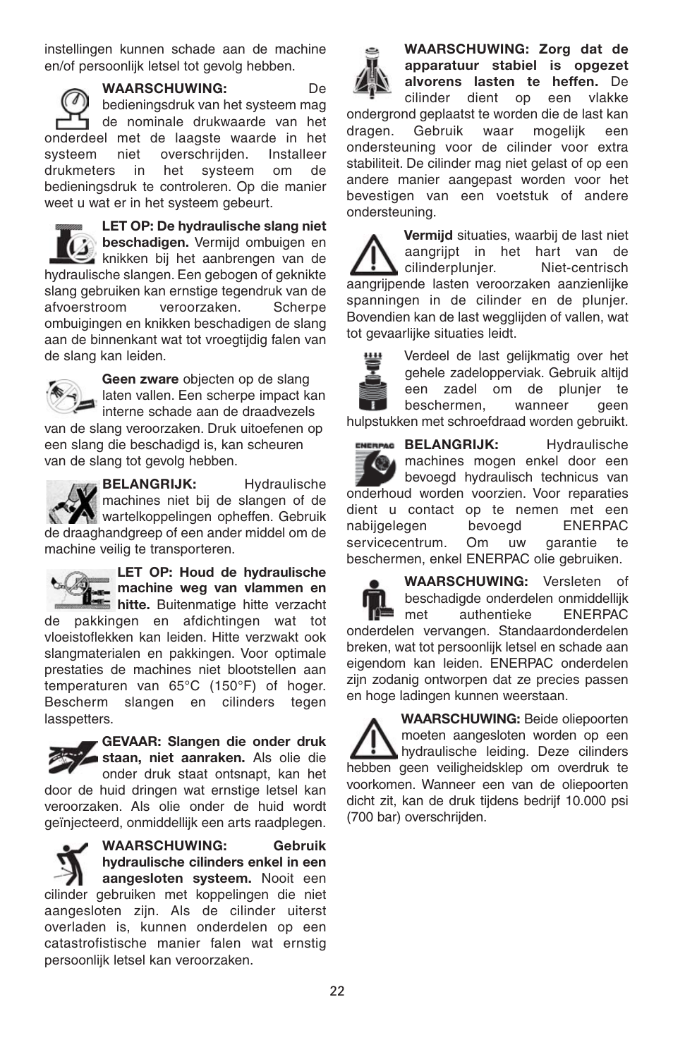 Enerpac BRD-Series User Manual | Page 22 / 32