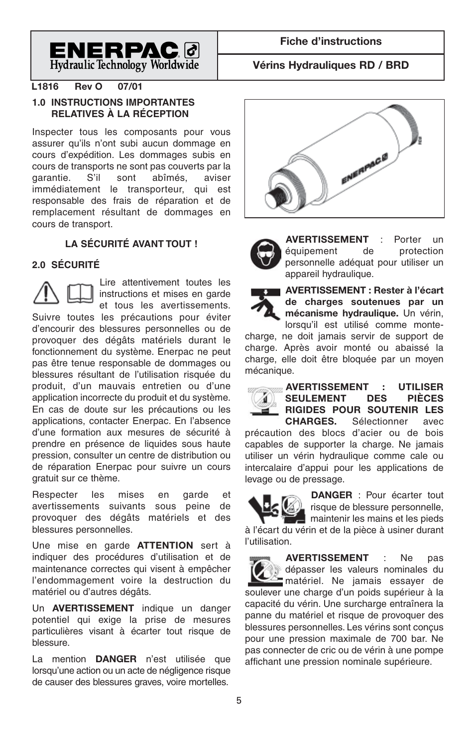 Enerpac BRD-Series User Manual | Page 5 / 32