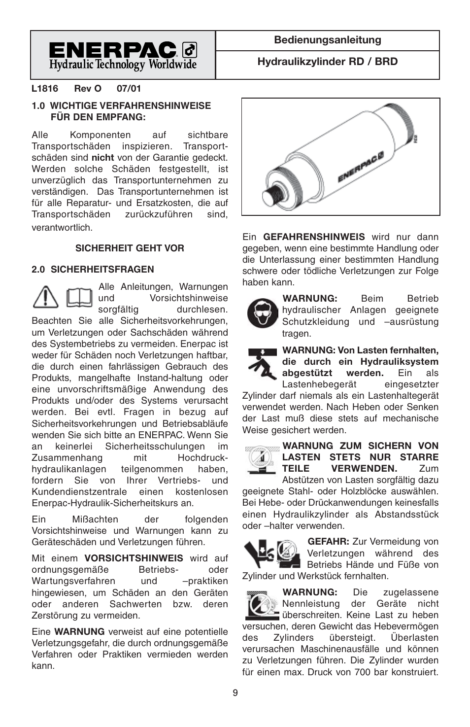 Enerpac BRD-Series User Manual | Page 9 / 32