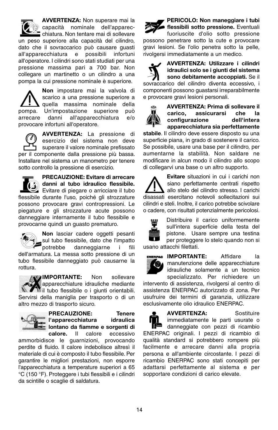 Enerpac RAC-Series User Manual | Page 14 / 36