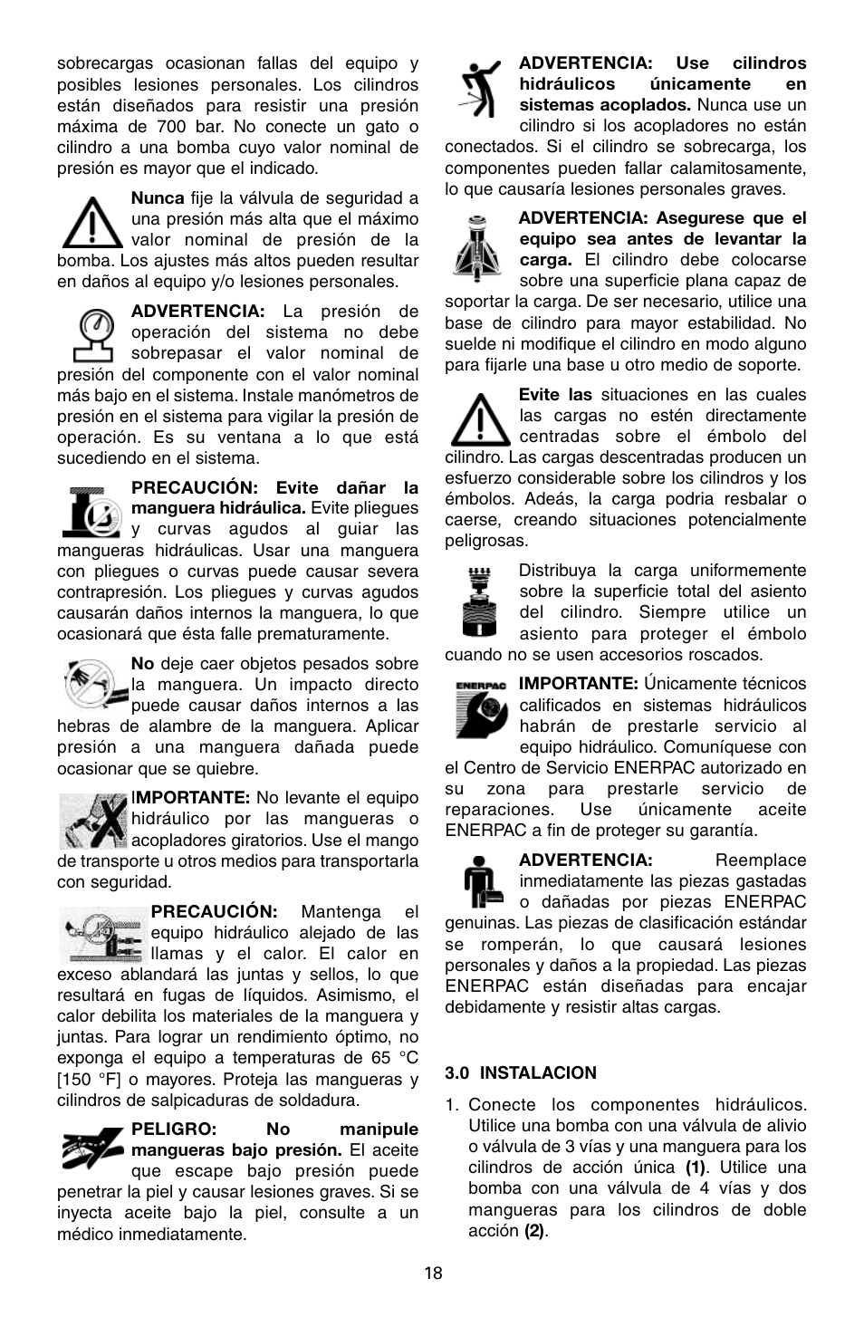 Enerpac RAC-Series User Manual | Page 18 / 36