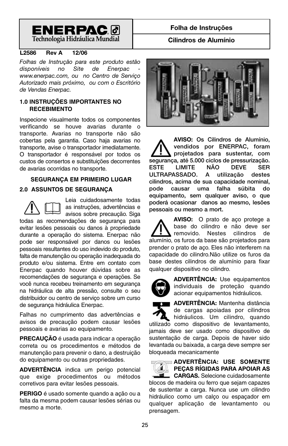 Technologia hidráulica mundial | Enerpac RAC-Series User Manual | Page 25 / 36