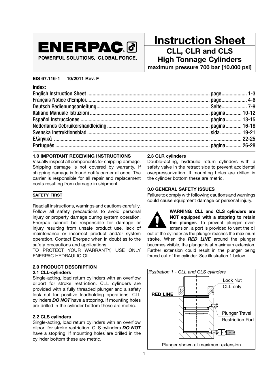 Enerpac CLS-Series User Manual | 28 pages