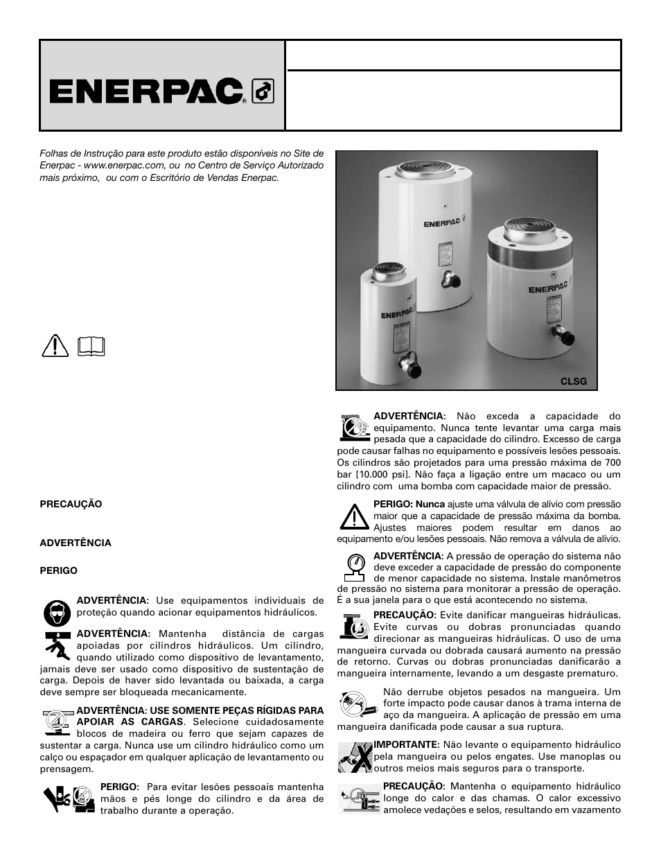 Enerpac CLSG-Series User Manual | Page 19 / 28