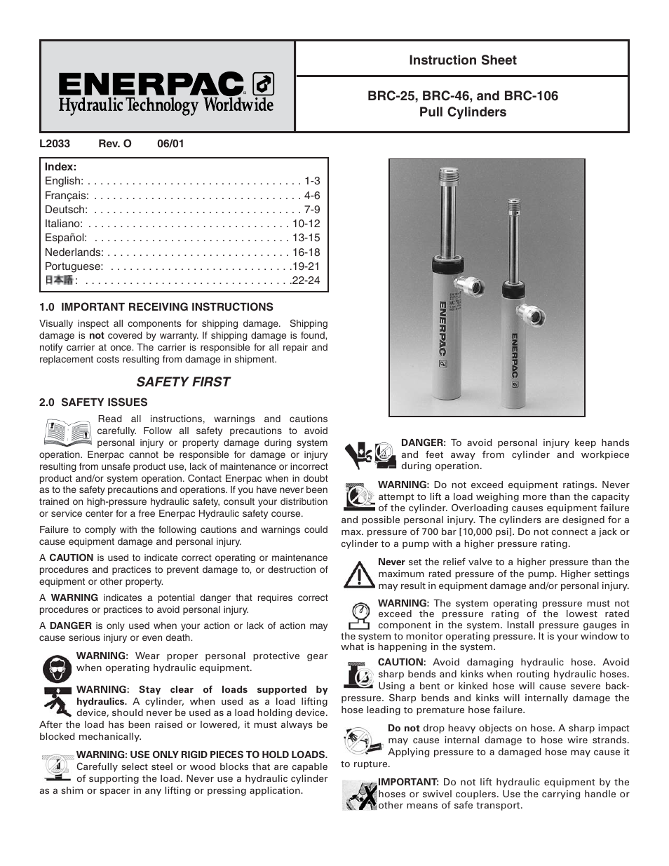 Enerpac BRC-106 User Manual | 28 pages