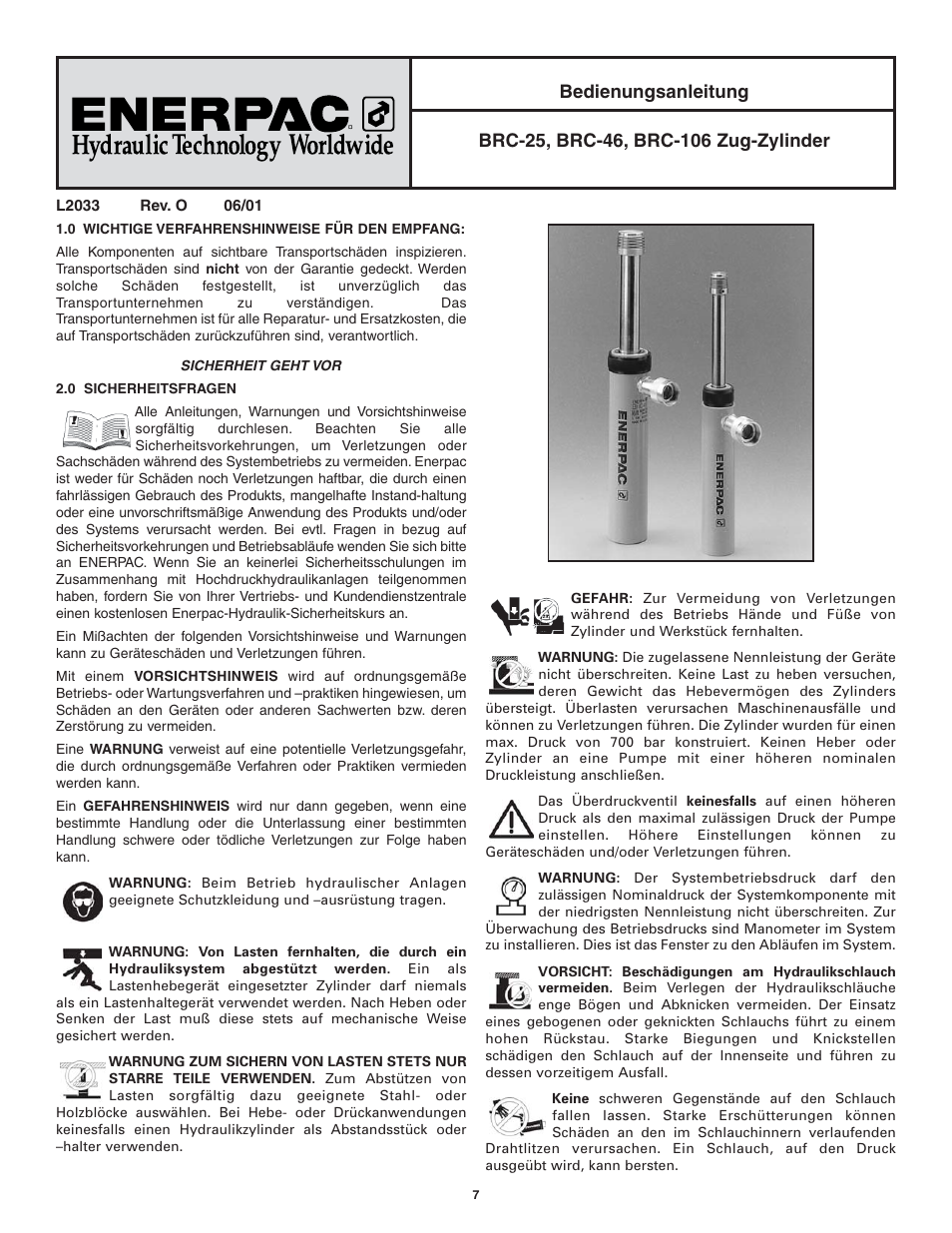 Enerpac BRC-106 User Manual | Page 7 / 28