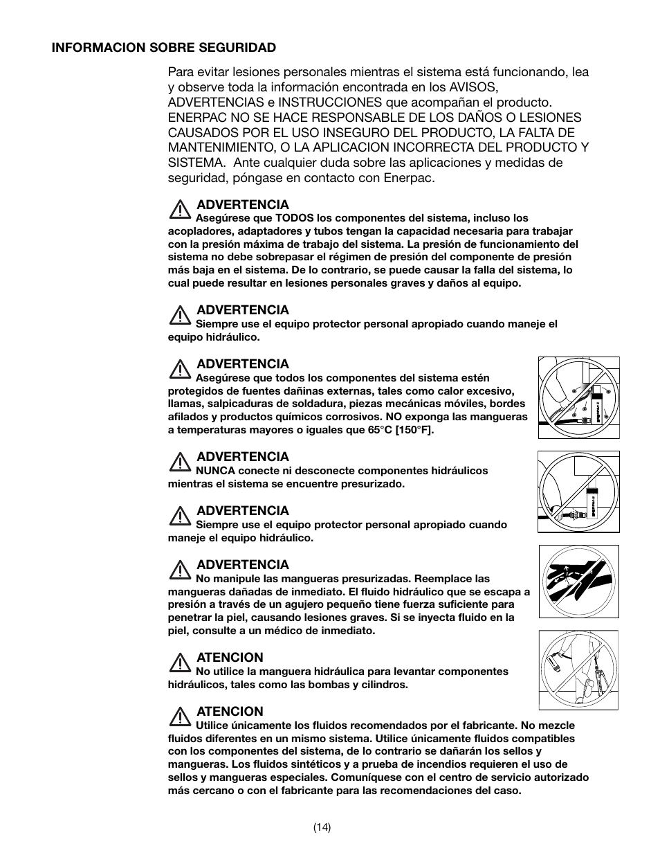 Enerpac THQ-Series User Manual | Page 14 / 32