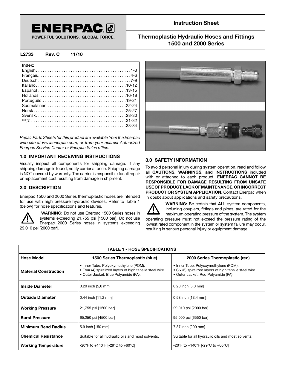 Enerpac HT-Series User Manual | 36 pages