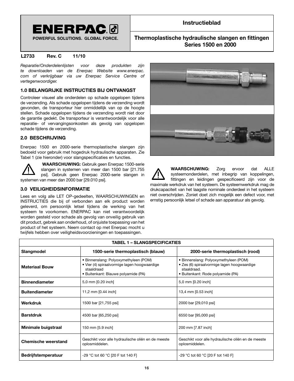 Enerpac HT-Series User Manual | Page 16 / 36