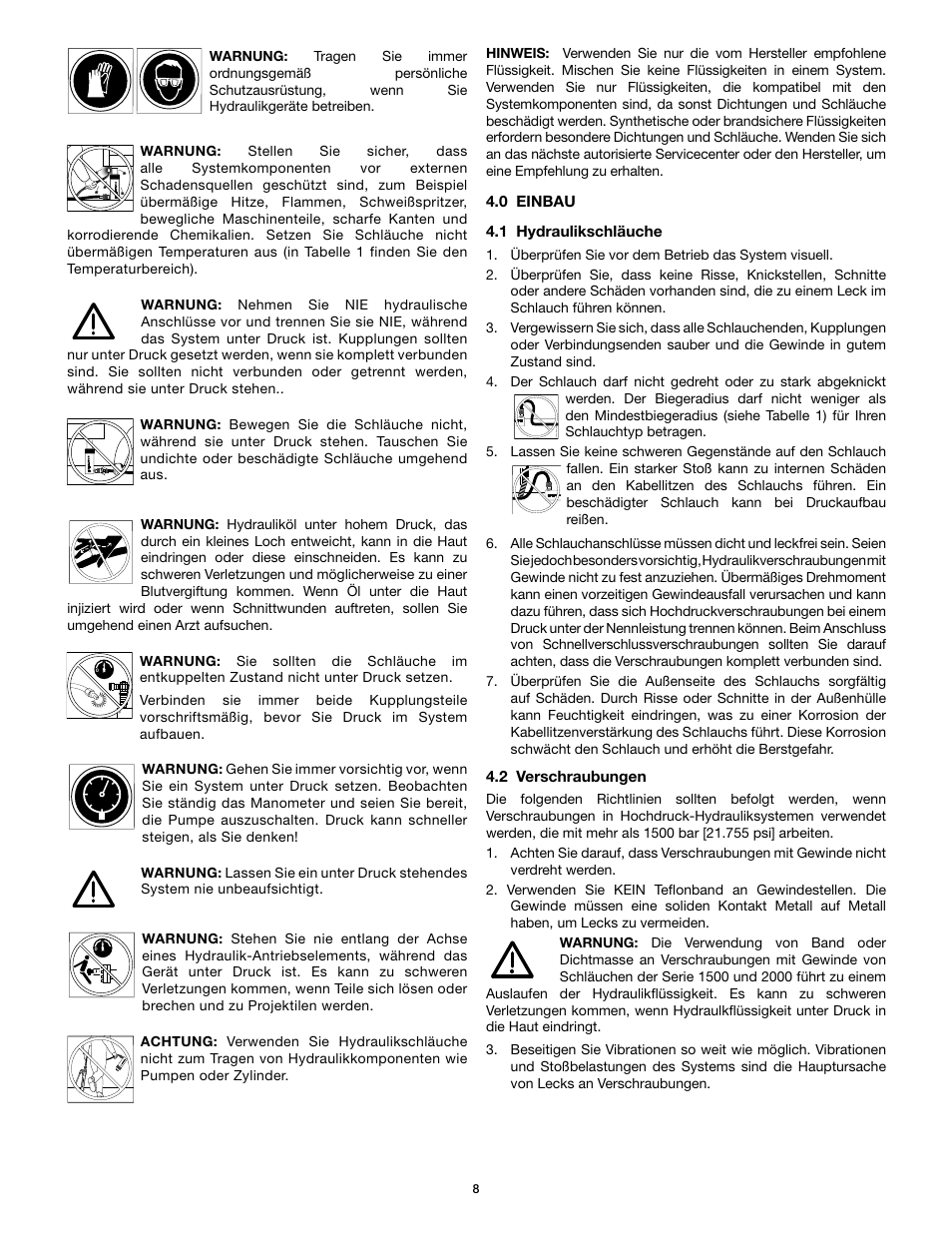 Enerpac HT-Series User Manual | Page 8 / 36