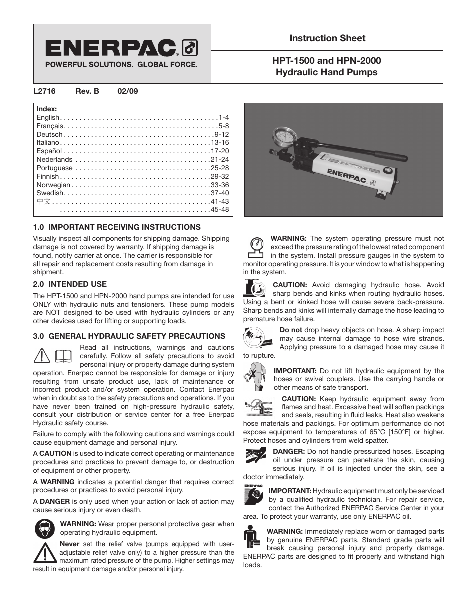 Enerpac HPT-Series User Manual | 50 pages