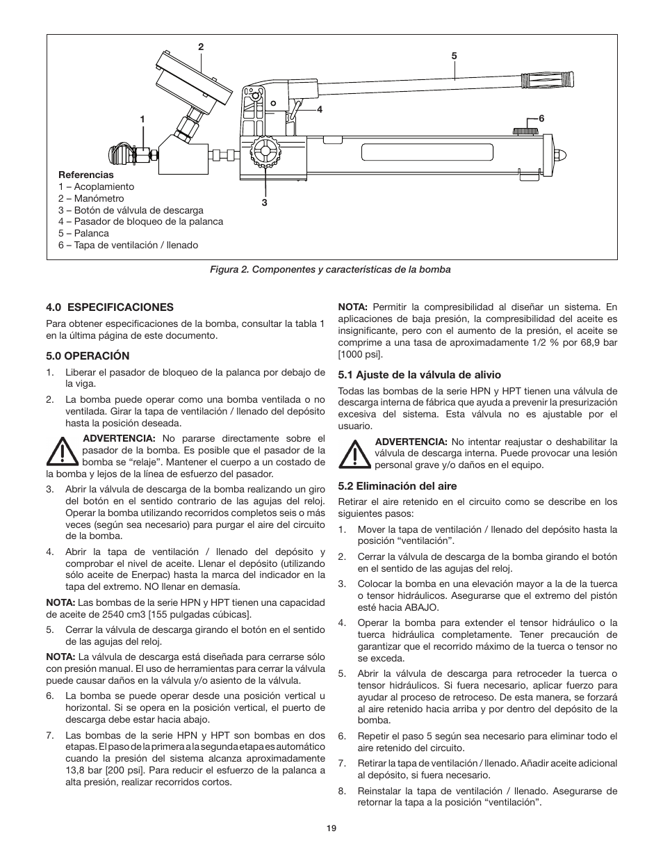 Enerpac HPT-Series User Manual | Page 19 / 50