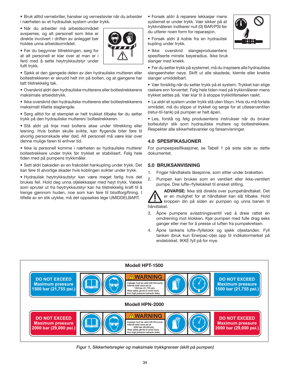 Enerpac HPT-Series User Manual | Page 34 / 50