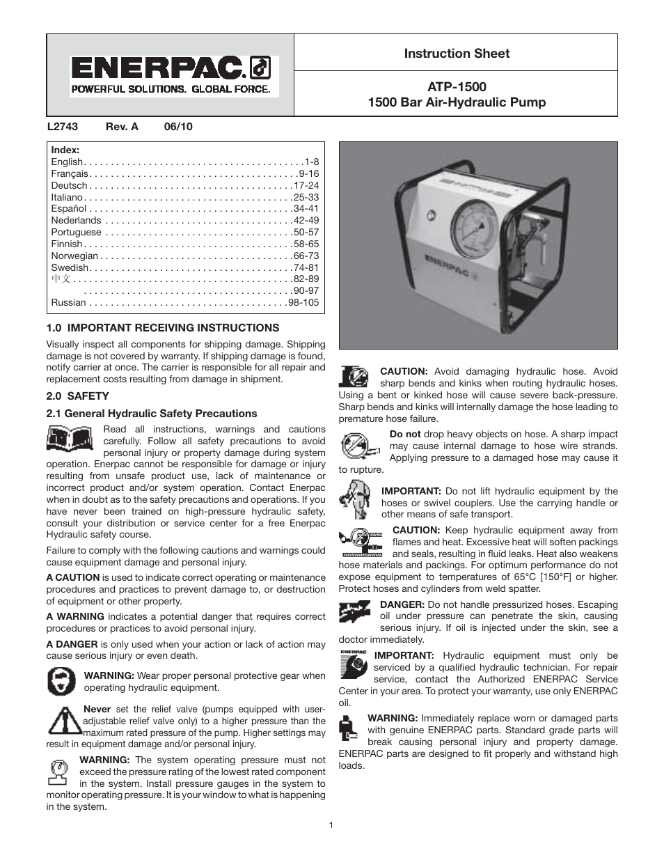 Enerpac ATP-Series User Manual | 106 pages