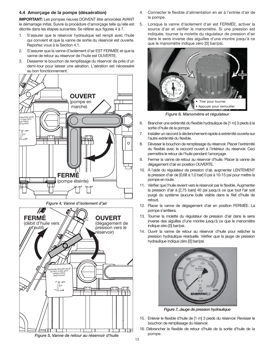 Ouvert, Fermé | Enerpac ATP-Series User Manual | Page 13 / 106