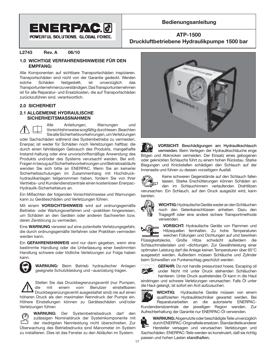 Enerpac ATP-Series User Manual | Page 17 / 106