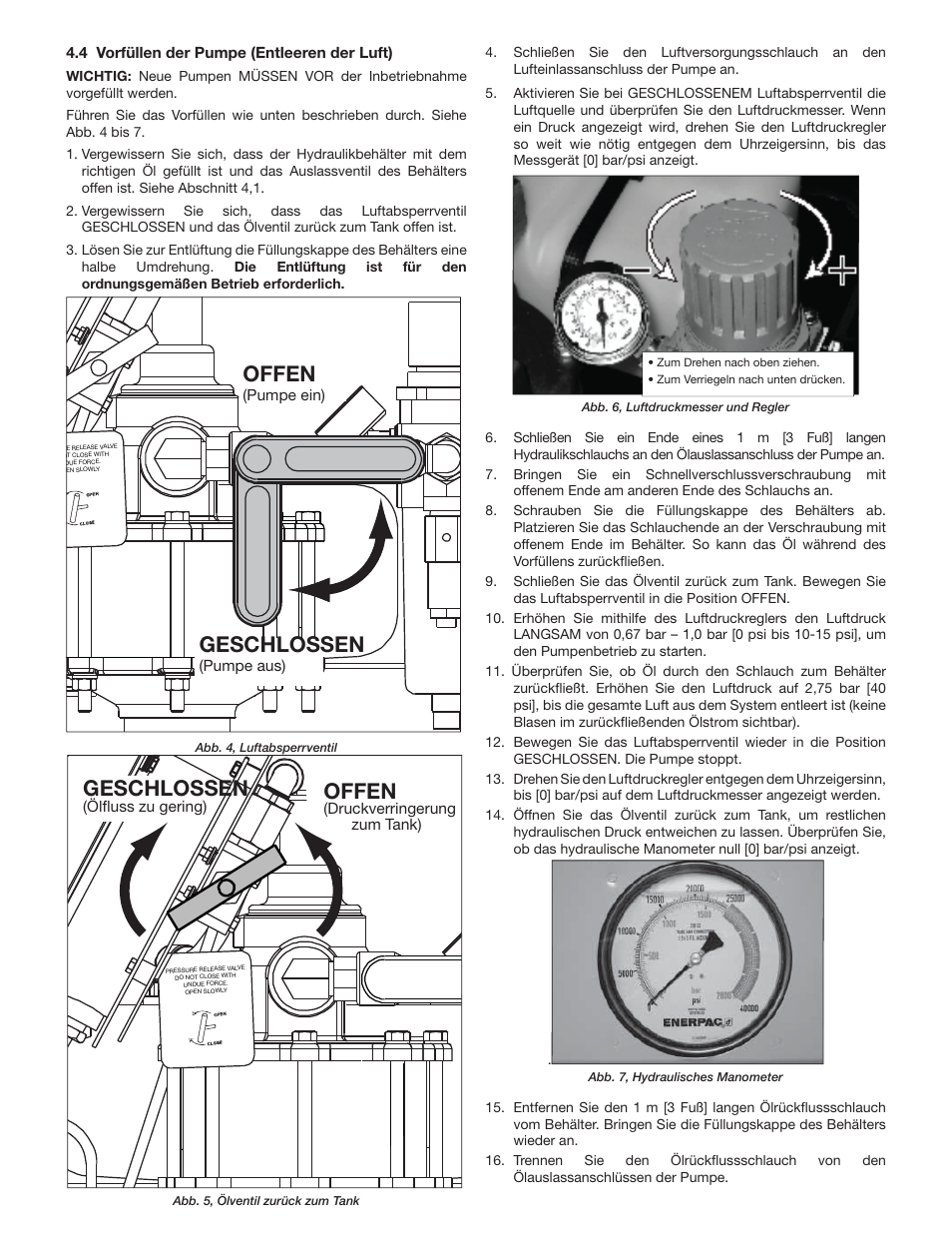 Offen, Geschlossen | Enerpac ATP-Series User Manual | Page 21 / 106