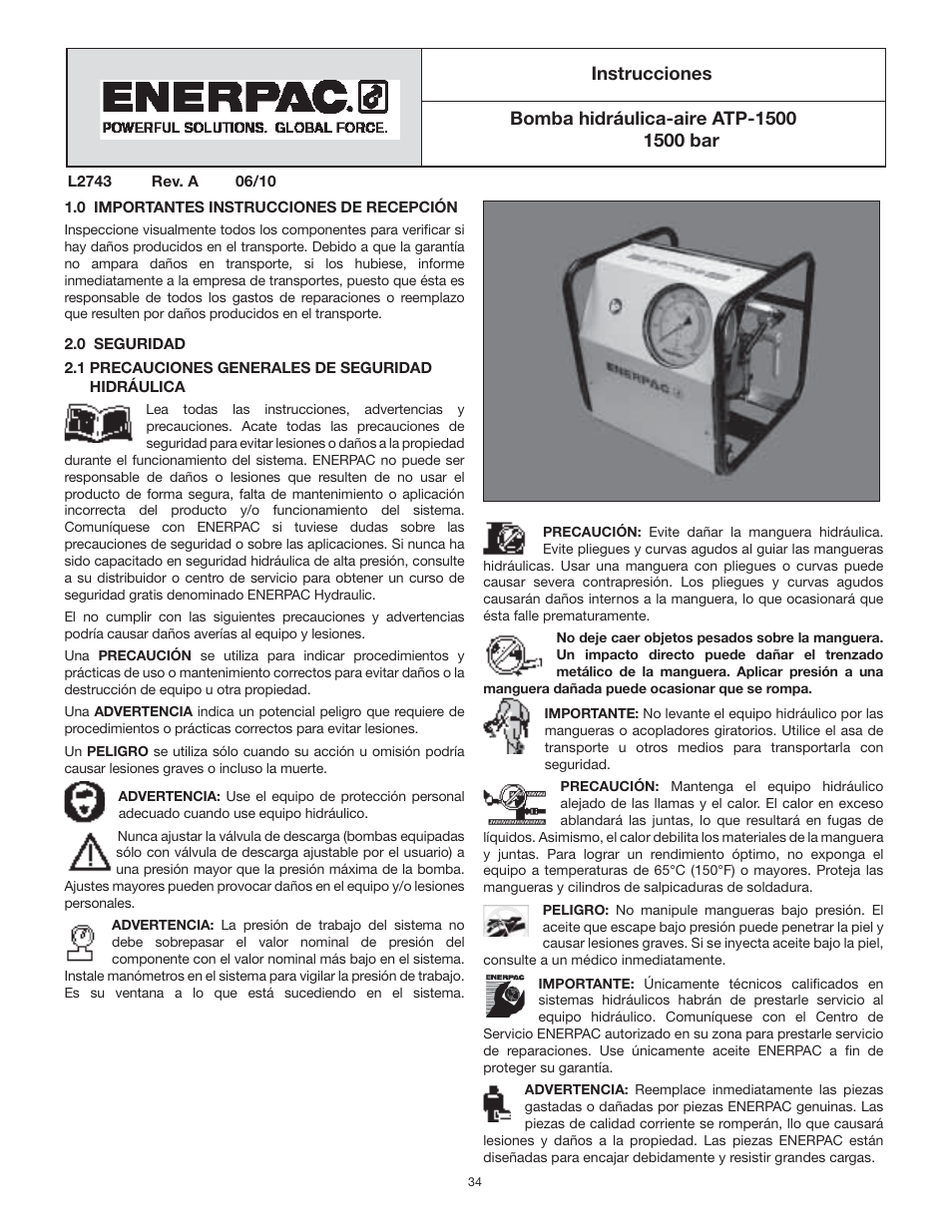 Enerpac ATP-Series User Manual | Page 34 / 106