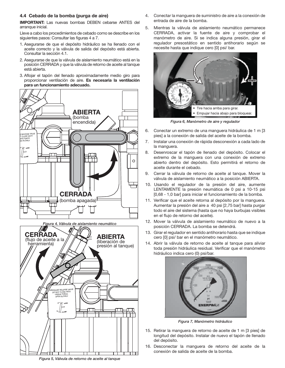 Abierta, Cerrada | Enerpac ATP-Series User Manual | Page 38 / 106