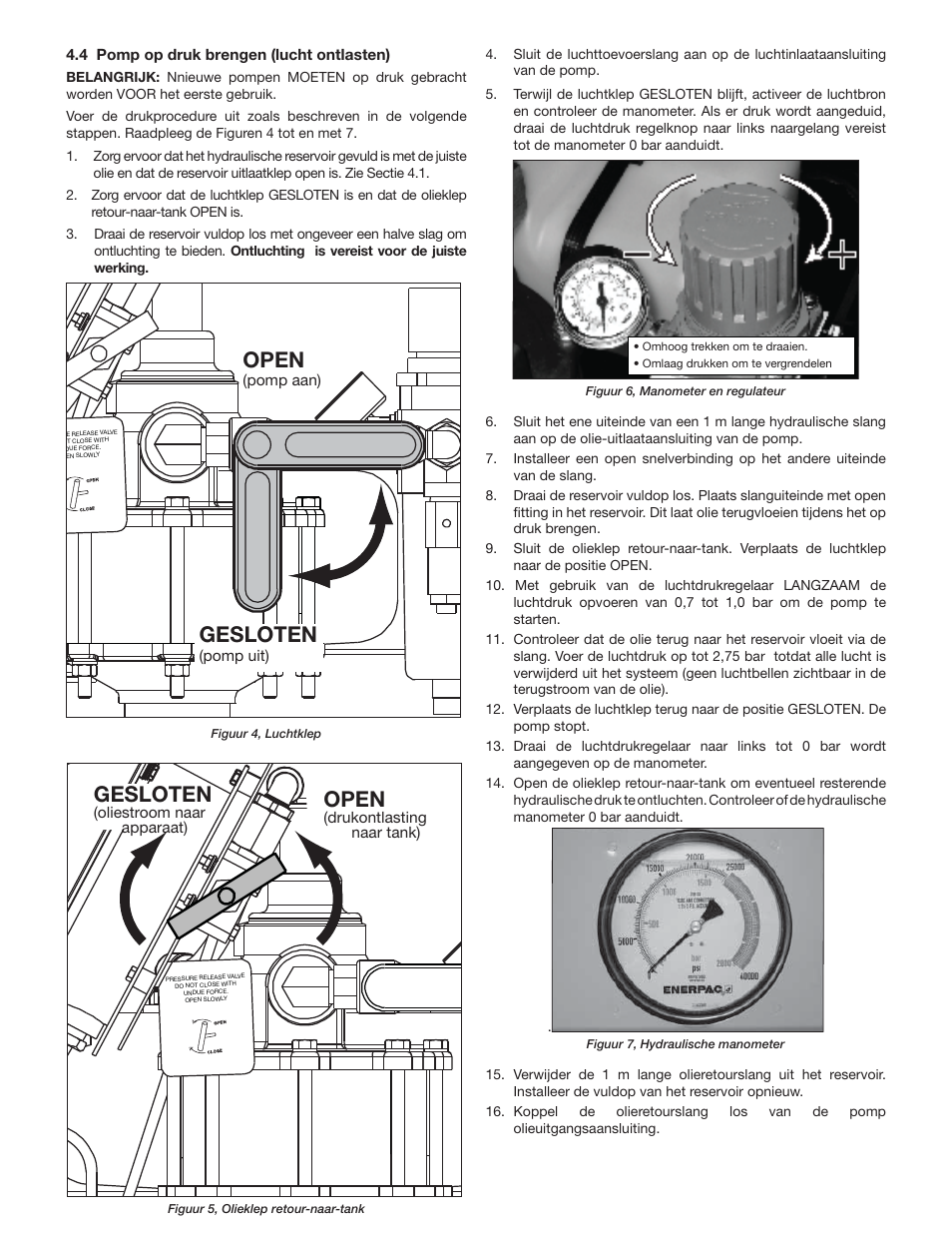 Open, Gesloten | Enerpac ATP-Series User Manual | Page 46 / 106