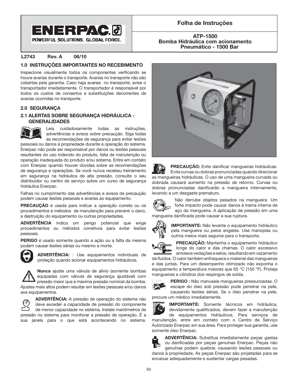 Enerpac ATP-Series User Manual | Page 50 / 106