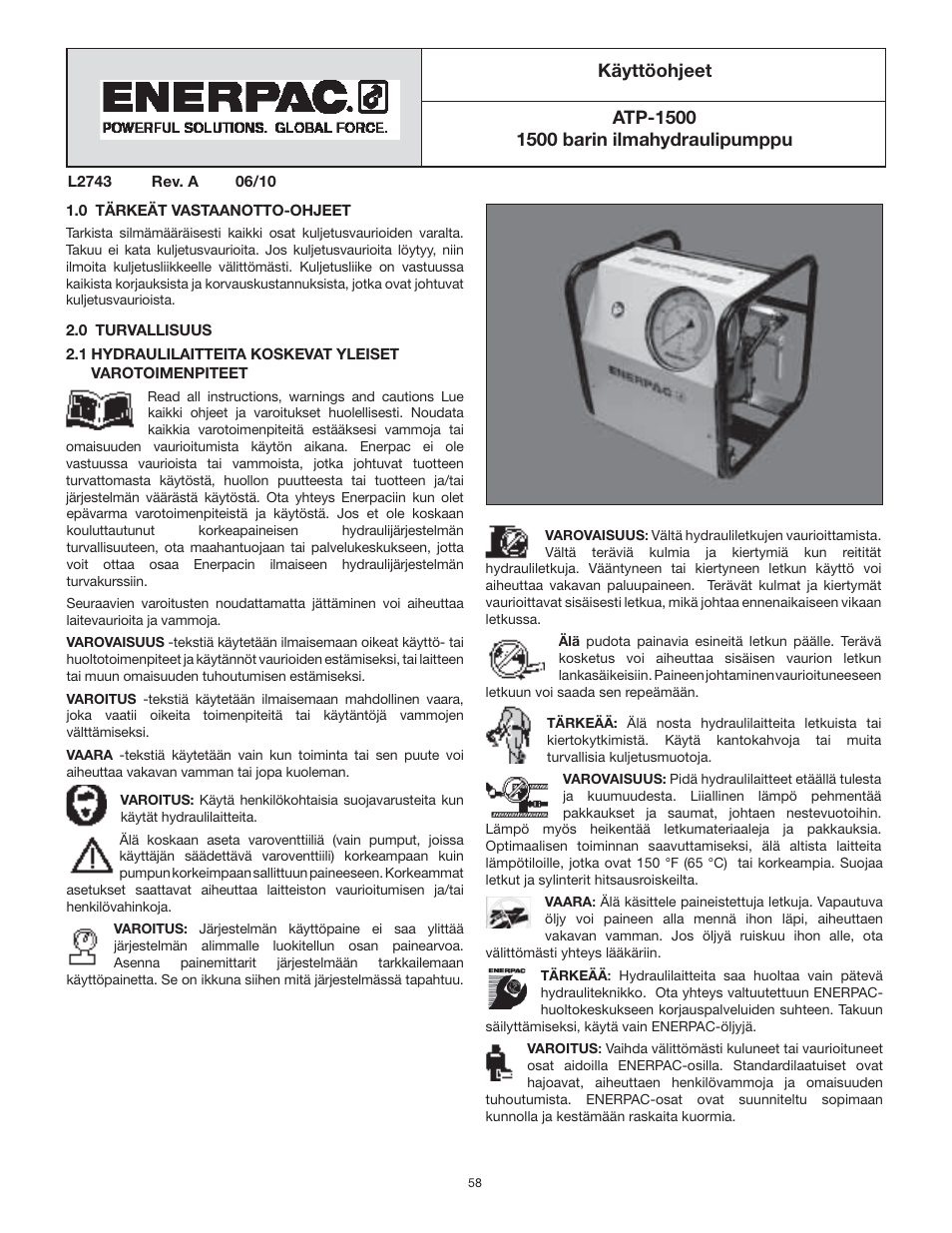 Enerpac ATP-Series User Manual | Page 58 / 106