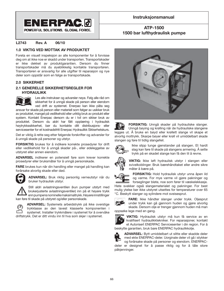 Enerpac ATP-Series User Manual | Page 66 / 106