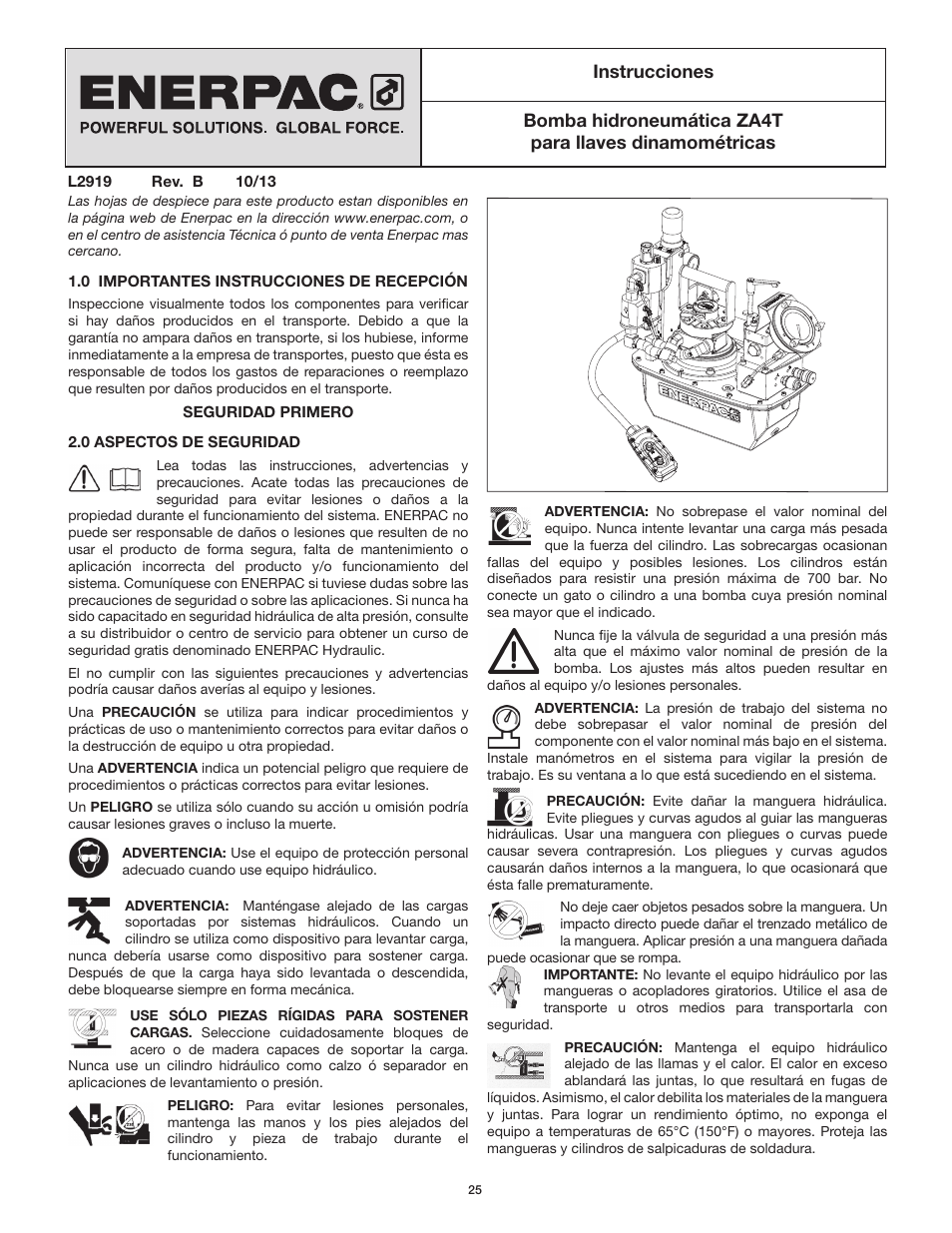 Enerpac ZA4T-Series User Manual | Page 25 / 76