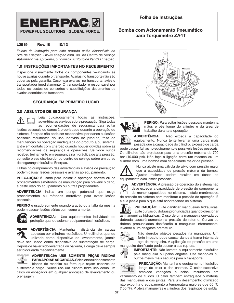 Enerpac ZA4T-Series User Manual | Page 37 / 76