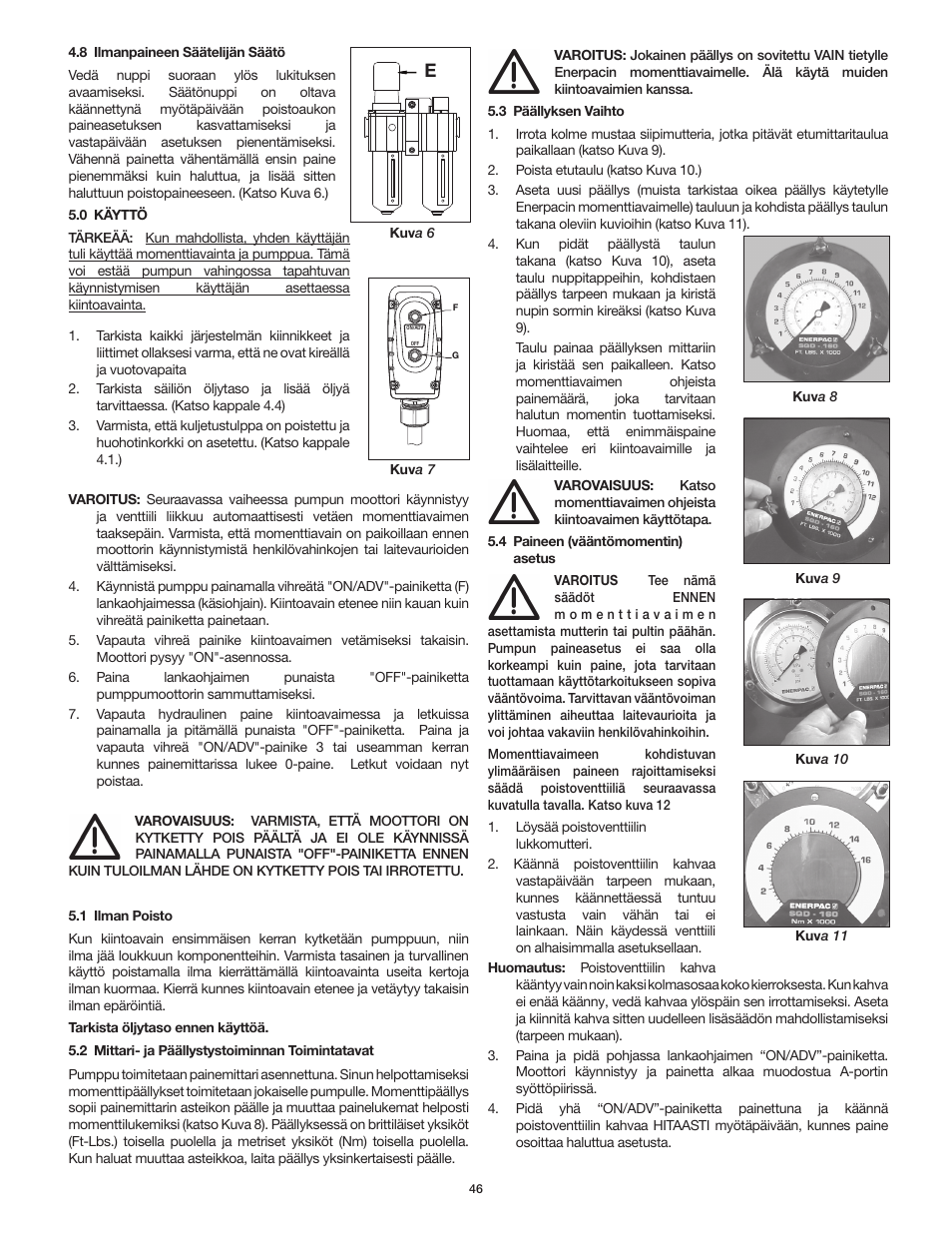 Enerpac ZA4T-Series User Manual | Page 46 / 76