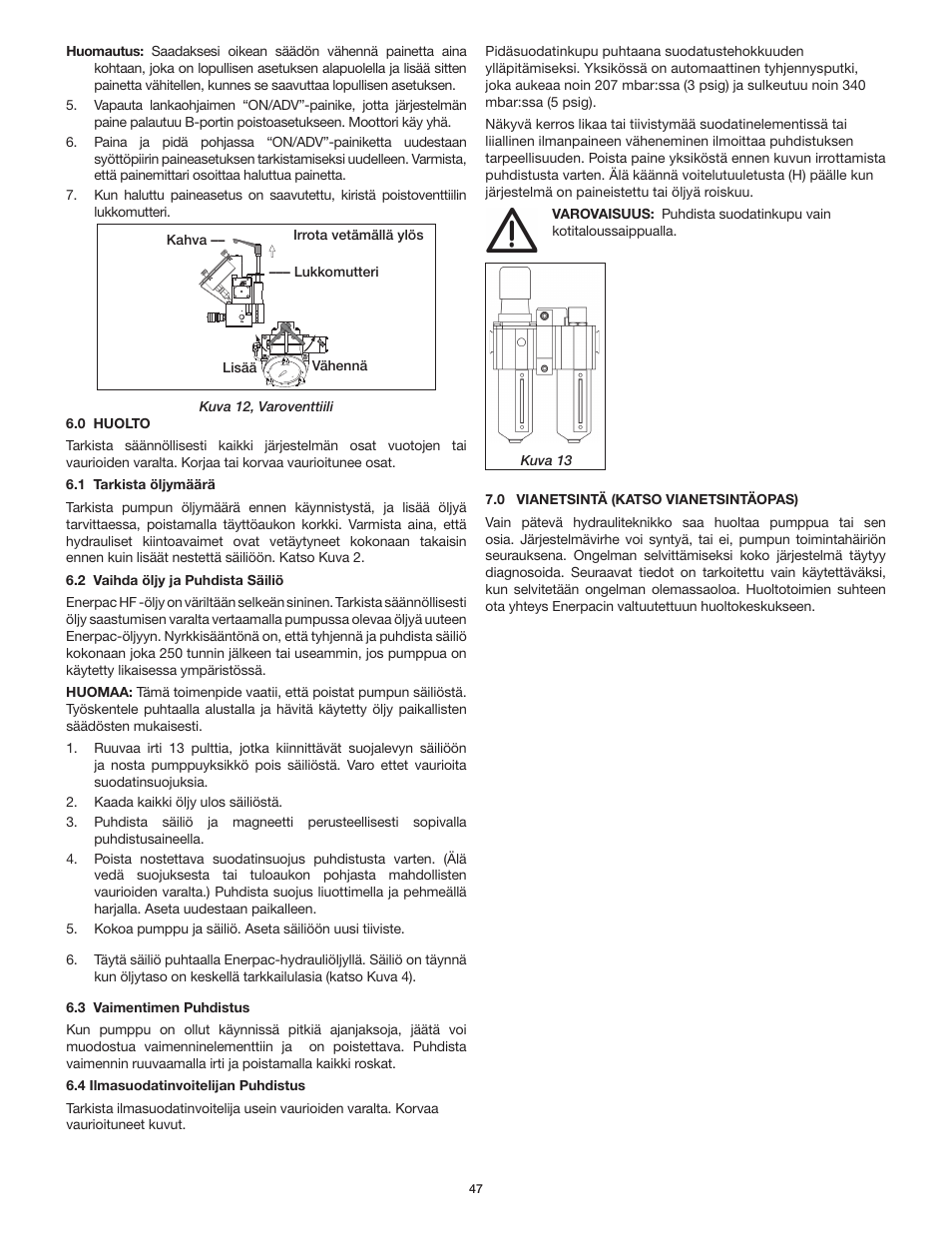 Enerpac ZA4T-Series User Manual | Page 47 / 76