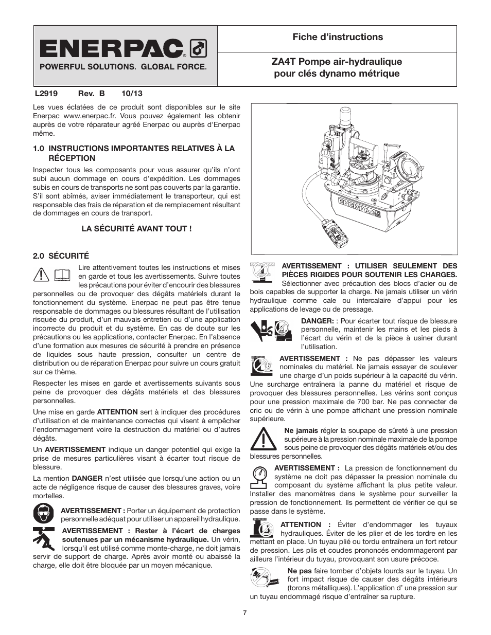 Enerpac ZA4T-Series User Manual | Page 7 / 76