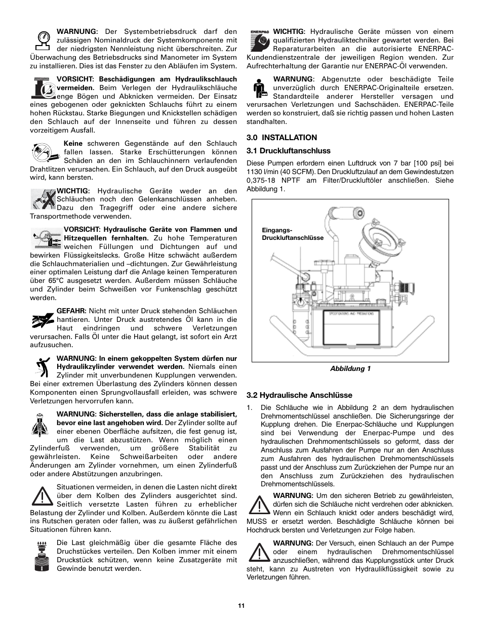 Enerpac PTA-Series User Manual | Page 11 / 40