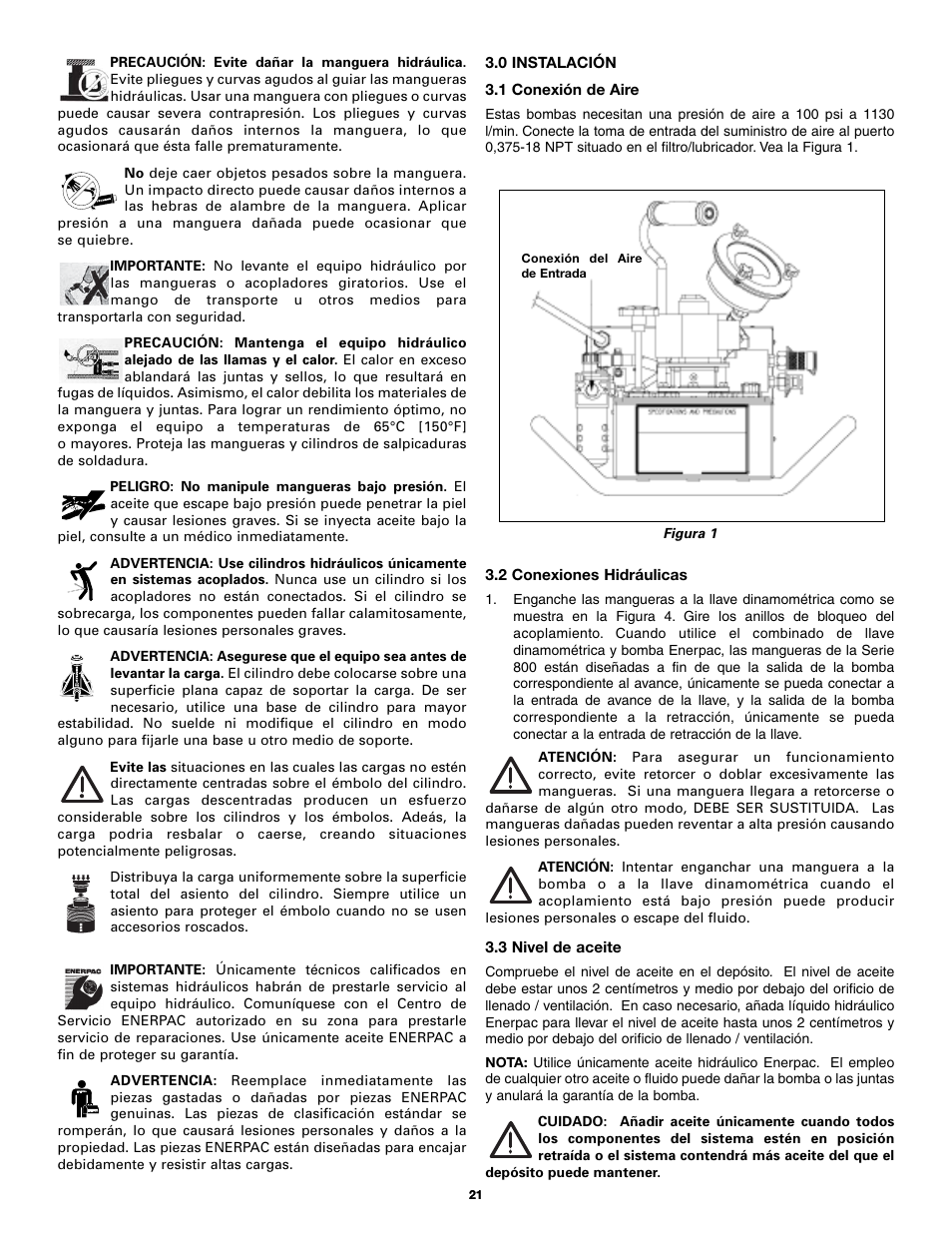 Enerpac PTA-Series User Manual | Page 21 / 40