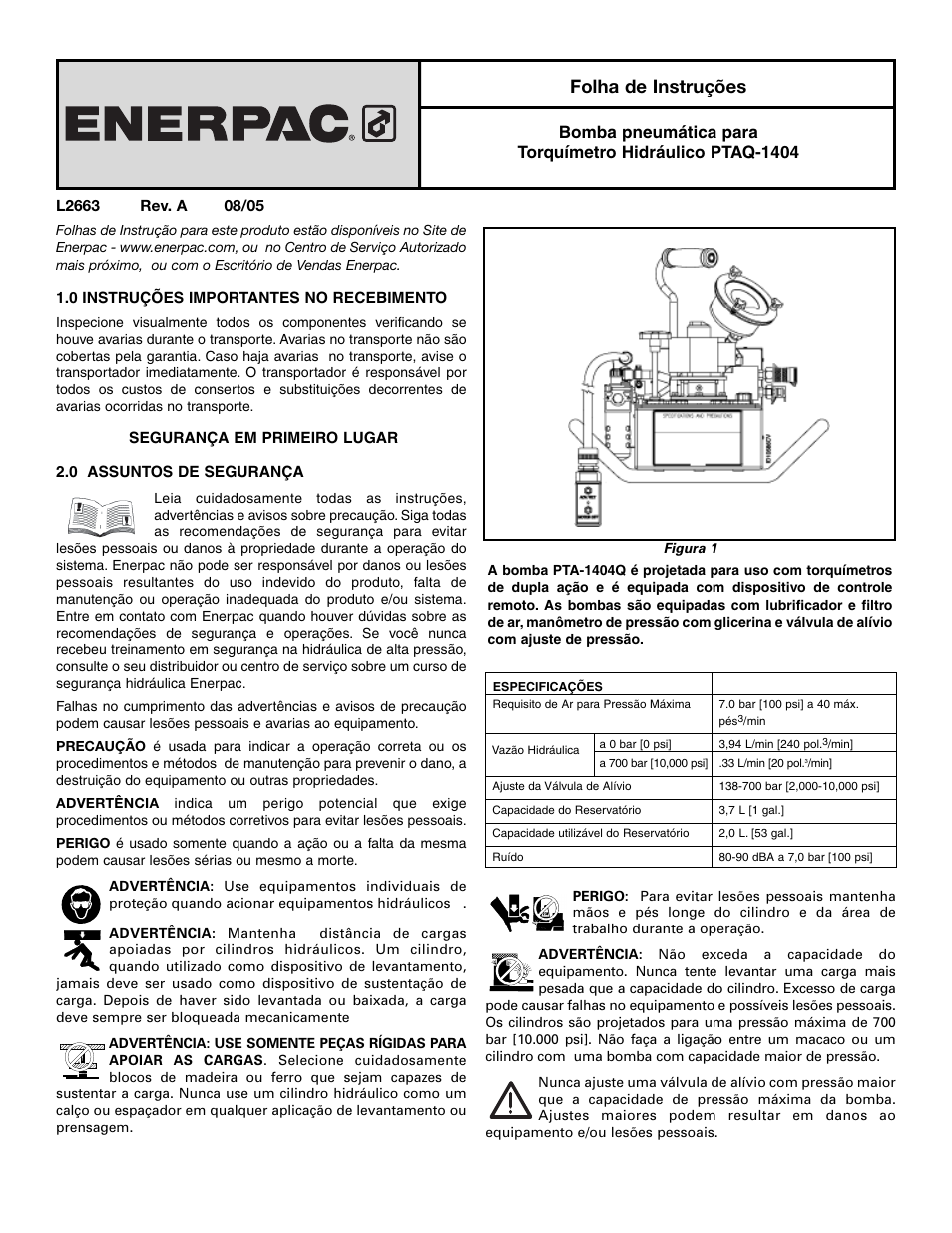 Folha de instruções | Enerpac PTA-Series User Manual | Page 30 / 40